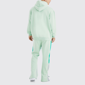 New Custom Men Jogging Sweat Suit <b>Hoodie</b> and Sweatpants Jogger Set Screen Printing Flared Tracksuits - Product Image 2