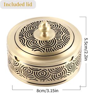 Cendrier en laiton de fantaisie stylisé de meilleure qualité cendrier en laiton de conception antique moderne de couleur d'or dernier cendrier décoratif en laiton - Product Image 3