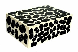 Boîte de rangement élégante en corne naturelle, organisateur de bibelots de bijoux en plastique pour le bureau à domicile, échantillon gratuit, bac de rangement décoratif souvenir - Product Image 5