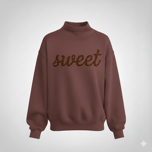 Sudadera Cómoda y Personalizable para Mujer, Cuello Alto Simulado, Tejido de Felpa, Transpirable, Ecológica, Informal, Holgada, para Invierno - Product Image 1