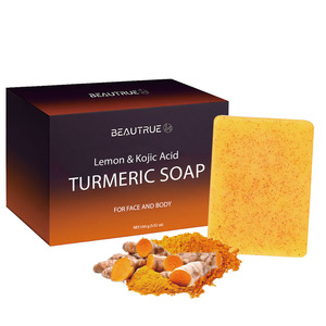 Approvisionnement d'usine Curcuma <span class=keywords><strong>Savon</strong></span> à l'acide kojique Barre de beauté éclaircissante biologique Teint radieux Doux Nettoyant Hydratant Soins de la <span class=keywords><strong>peau</strong></span> - Product Image 4