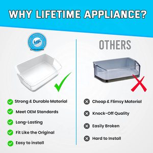 Protector de plástico nuevo para el compartimento de la puerta derecha DA97-08406C, compatible con refrigeradores Samsung para uso doméstico - DA97-08406A - Product Image 4