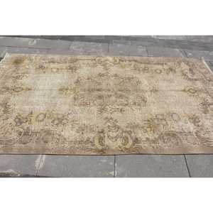 Grand tapis turc de 5x9,3 pieds, tapis persan vintage brun - Product Image 3