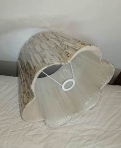 Cono Popular reunido pantallas de lámpara suave impresiones de bloques personalizadas en telas de lino de algodón colgantes candelabros para uso en interiores - Product Image 3