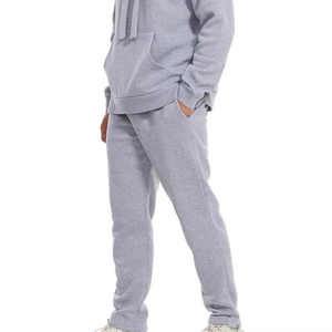 Couleur unie tricot pull survêtement hommes 2 pièces ensemble vêtements d'extérieur ensembles tricoté sweats à capuche pantalon surdimensionné à capuche Fit Joggers costumes - Product Image 4