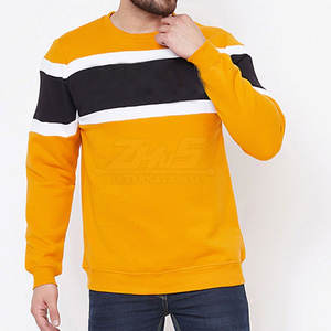 Sweatshirts unis surdimensionnés pour hommes sur mesure Tissu tissé de haute qualité avec équipage Ne Dernier design Technics lavés Produit OEM - Product Image 4