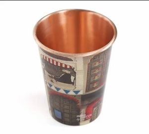 Verre de cuivre imprimé artistique avec un motif complexe fait à la main pour la décoration intérieure et les solutions de cadeaux à la côte la plus basse - Product Image 4