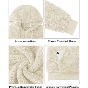 Sweat à capuche en sherpa éco-responsable pour homme, design personnalisé OEM, fermeture éclair tendance, vêtements de rue pour l'hiver, différentes couleurs pour l'extérieur - Product Image 3