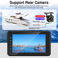Radio marine JMC, écran tactile 8 pouces, autoradio, CarPlay, Android Auto, FM, AM, RDS, Bluetooth, appels, étanche, pour golf, ATV, UTV