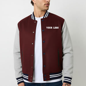 Chaqueta Varsity de Béisbol Personalizada con Logotipo Bordado en Chenille, Resistente al Viento, Corte Holgado, Estilo Urbano con Bloques de Color para Hombre - Product Image 1