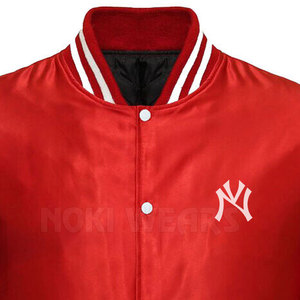 Chaqueta de invierno con letras de satén de diseño personalizado de grado superior hecha en chaqueta con letras de satén de alta calidad - Product Image 3