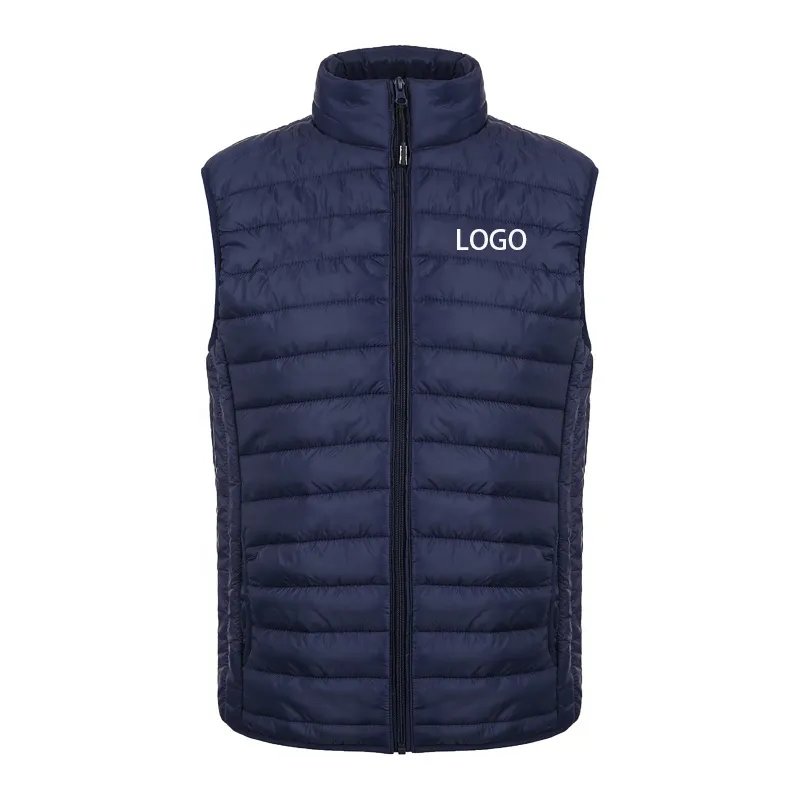 New Design Casual Outdoor Wear Homens de Alta Qualidade Respirável Puffer Coletes Algodão Nylon Homens Inverno Colete Com Cores Personalizadas