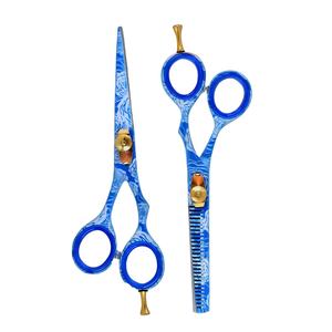 Kit de Tijeras de Peluquería con Recubrimiento de Papel, Navaja de Peluquería Personalizada y Tijeras de Entresacar, Juego de Tijeras de Acero Inoxidable de 5.5 Pulgadas - Product Image 1