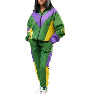 Survêtement imperméable pour femmes avec doublure en maille personnalisée, survêtement en nylon pour femmes, survêtement décontracté coupe-vent pour femmes - Product Image 3