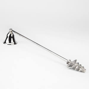 Abanico pulido de plata de diseño moderno para el hogar, fiestas de boda, llama de vela segura con mango largo, accesorio de vela - Product Image 2