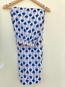 Pijama de Algodón Popelín 100% Hecho a Mano en India, con Estampado Floral de Lujo, Transpirable, Suave, Informal, Elegante, para Otoño y Verano - Product Image 4