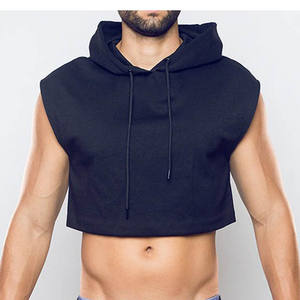 Sweat à capuche court pour homme, mode streetwear, décontracté, pour la salle de sport, entraînement, confortable, léger, design moderne - Product Image 6