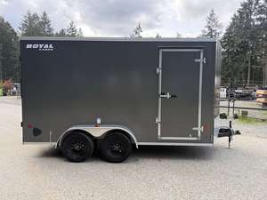Cargo 7X14+V 7700LB GVW BARN DOOR Enclosed Cargo <b>Trailer</b> Dual Axle Utility Transport Box <b>Trailer</b> for Home <b>Farm</b> Business Storage - Product Image 4