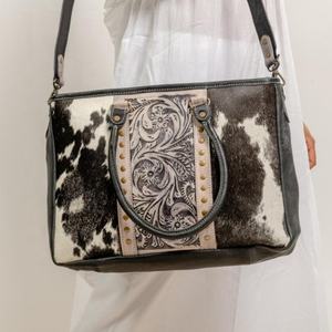 Sac à main fourre-tout en cuir véritable de grande capacité pour femmes Vintage Crazy Horse fermeture ouverte fermeture éclair étanche pour un usage quotidien saison de printemps - Product Image 1