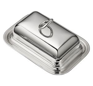 Porte-beurre en acier inoxydable de qualité supérieure avec couvercle transparent, accessoire de cuisine moderne pour le comptoir - Product Image 1