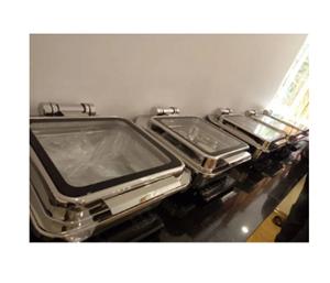 Chafing Dish de Acero Inoxidable de Color Personalizado de Lujo, Tapa Transparente, Diseño Art Deco, Duradero, Manual, para Buffet de Hotel y Restaurante - Product Image 6