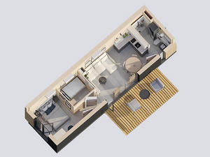 Cómoda casa completamente lista prefabricada ensamblada por módulos diseño moderno SIRB XL - Product Image 2