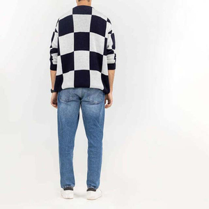 À la mode hommes Mohair pull à manches longues pull doux confortable chaud tricots automne hiver décontracté tenue quotidienne - Product Image 2