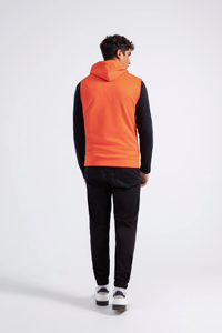 Wholesale <b>Sleeveless</b> Hooded Sweatshirt Regular Fit Drawcord Custom Logo Plus Size - Product Image 2