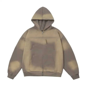 Sweat-shirt lourd effet vieilli, délavé au soleil, en molleton de coton, avec impression graphique, finition moderne effet vieilli, qualité supérieure - Product Image 3
