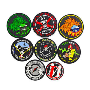 Parches de hierro de Pvc, insignias de goma de Pvc, adhesivos con logotipo 3D en relieve, Parche de Velcroes para mochilas tácticas - Product Image 3