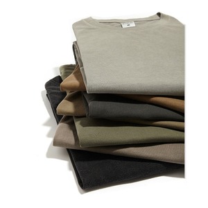 Camiseta de gran tamaño con estampado de lavado ácido para hombre, algodón pesado, manga corta, Color sólido, Impresión de logotipo personalizado - Product Image 3