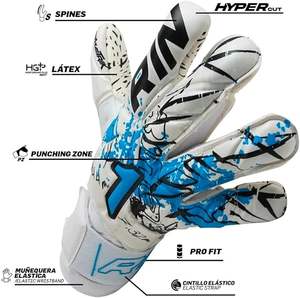 Gants de gardien de but en cuir léger de haute qualité avec protection de dégagement améliorée meilleure adhérence pour une utilisation en extérieur - Product Image 2