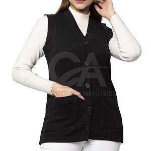 2025 New Autumn Winter Knitwear <b>Women</b> Sleeveless Knitted <b>Sweater</b> <b>Vest</b> <b>Women</b> Sleeveless <b>Vest</b> Wholesale - Product Image 1