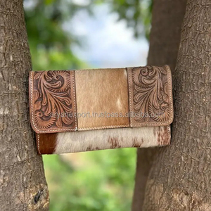 Nuevo bolso de mano con borlas de cuero de vaca a mano, nuevo bolso de mano de cuero de vaca con estilo occidental, conjunto combinado de cuero genuino - Product Image 4