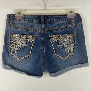 Shorts Vaqueros Desgastados para Mujer, Shorts Cortos con Cintura Elástica y Cinturón, Shorts de Mezclilla para Verano - Product Image 2