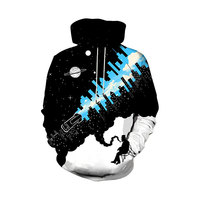 Sweat-shirt à capuche surdimensionné pour homme, imprimé 3D animé, bio, unisexe, lavé, lourd, par Sublimation, hiver