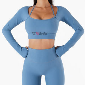 La mejor ropa deportiva acanalada con cremallera para mujer, tops, pantalones cortos de yoga, conjuntos de gimnasio, ropa para mujer, conjuntos de yoga, fitness para mujer, tarifa al por mayor - Product Image 3