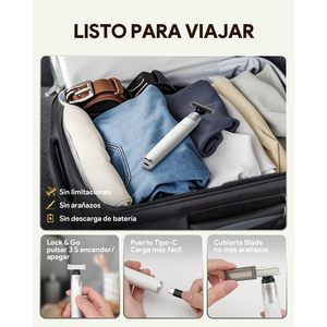 Afeitadora Eléctrica para Hombre y Mujer con Peine Ajustable, Resistente al Agua IPX7, Recortadora Facial con Recortadora de Vello Nasal y Estuche - Product Image 4