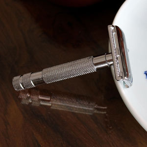 Rasoir de sécurité à double tranchant en acier inoxydable SUBHAN pour hommes - Écologique et réutilisable, rasage en douceur pour les barbiers - Product Image 6