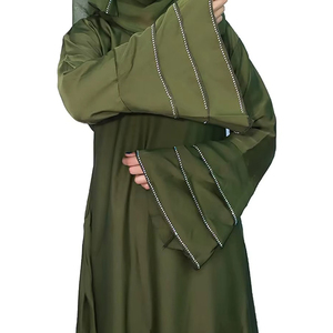 Prix de gros 2026 Robe maxi Abaya en mousseline de soie modeste à volants pour femmes Dubaï, Kaftan islamique traditionnel pour la vente en ligne - Product Image 3