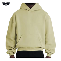 Sweat-shirt à capuche unisexe coupe classique, vert menthe uni, avec poche en polaire, décontracté, tricoté, respirant, polyester/coton, pour l'automne