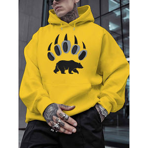 Men'S Hooded Sweatshirt ' Graphic - Soft <b>Velvet</b> Pullover <b>Hoodie</b> for Fall/Winter/Spring - Oversized Streetwear - Everyday & Forma - Product Image 2