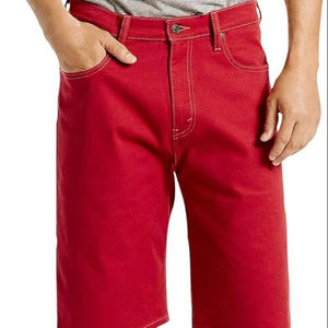 2025 été décontracté hommes élégant en détresse lavé Denim Shorts coupe ample 100% coton solide motif en vrac en gros - Product Image 1