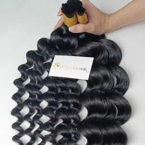Extensions de cheveux vierges cambodgiennes vietnamiennes crus de Vietglobal Hair 100% cheveux bouclés en vrac - Product Image 2