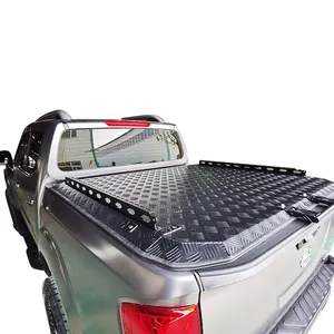 Pickup Truck Hard Cover 4x4 Pickup Flat Canopy Aluminum Pickup Back Cover Hard Lid Tonneau Cover for Toyota Tacoma Black 5 Years