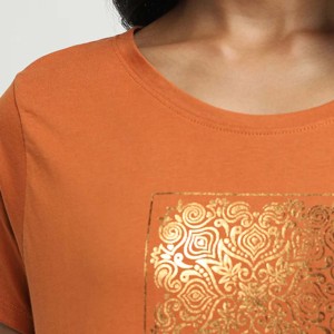 Último diseño, camisetas holgadas de moda para mujer, camisetas de gran tamaño, camisetas transpirables informales de verano de gran tamaño, 100% de algodón para niñas - Product Image 3