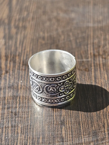 Anillo de banda de plata de diseñador Floral, anillo hermoso de Plata de Ley 925, anillo llamativo, regalo para mujer, precio directo de fábrica - Product Image 3