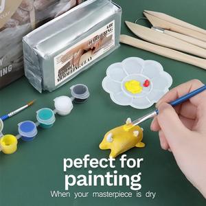 Artisanat d'art DIY Emballage sous vide <span class=keywords><strong>Sculpture</strong></span> en céramique Ensemble d'argile <span class=keywords><strong>à</strong></span> <span class=keywords><strong>modeler</strong></span> durcissant <span class=keywords><strong>à</strong></span> l'air - Product Image 5