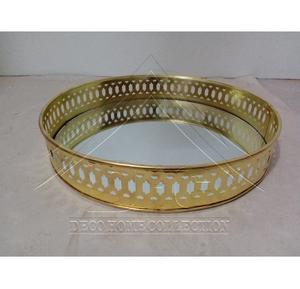 Luxury <b>Gold</b> Silver <b>Mirror</b> Tray <b>Rectangular</b> Metal Decorative Serving Tray for Coffee Table Ottoman Vanity Jewelry Organizer Trays - Product Image 5