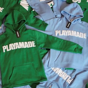Conjunto deportivo de dos piezas con capucha chándales de alta calidad de poliéster de manga larga con logotipo bordado personalizado - Product Image 2